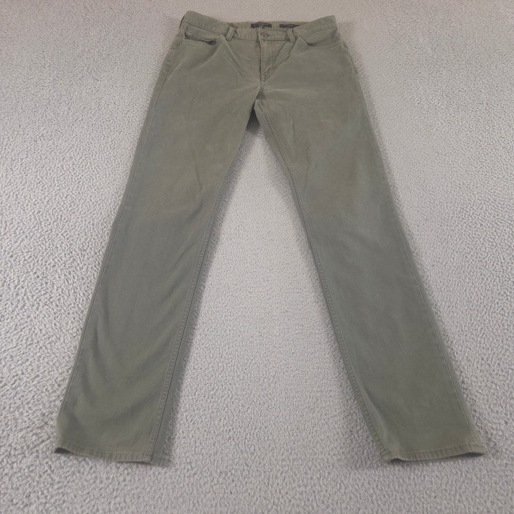 Banana Republic Pants Mens 32x34 Green Slim Traveler Cotton Modal Stretch Chino